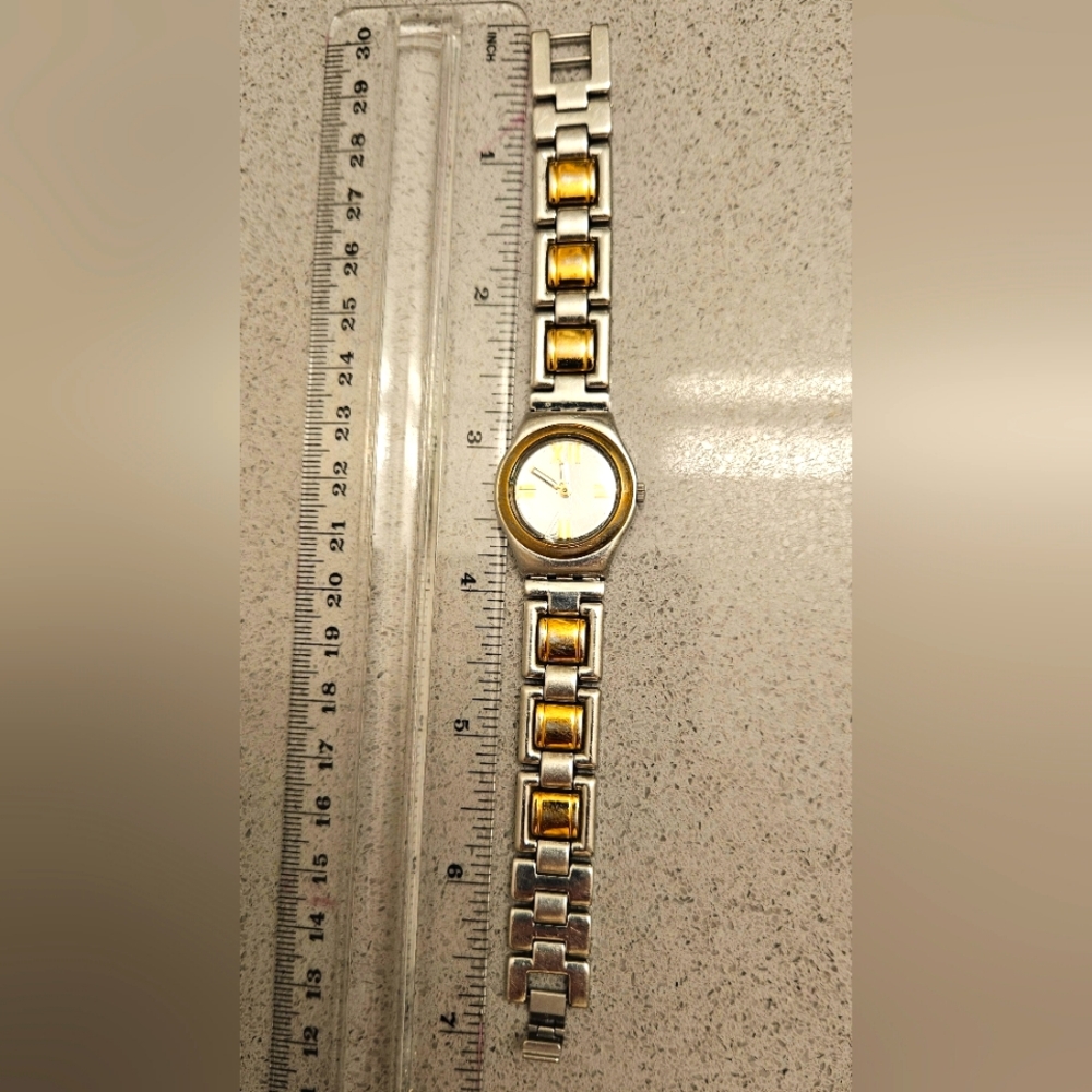SWATCH Silver and Gold watch - Picture 5 of 8